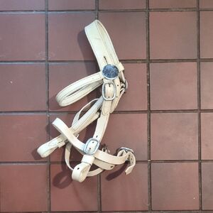 Cream Leather Horse Bridle